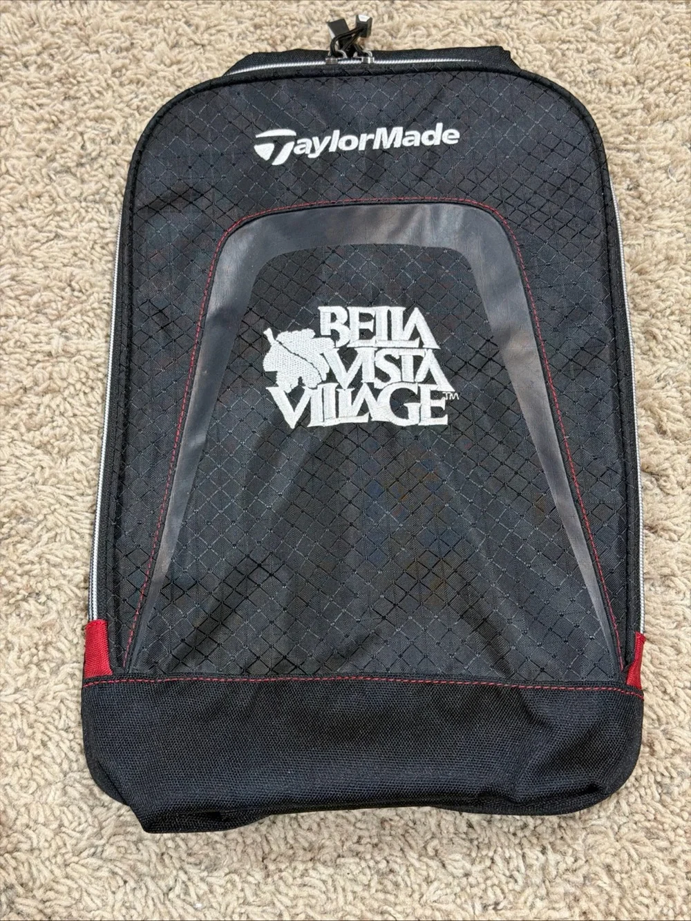 Taylor Made Golf Shoe Travel Bag Bella Vista Village Black Excellent Condition